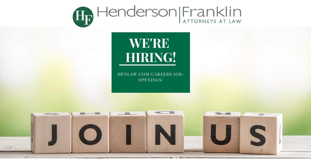 Job Openings Henderson, Franklin, Starnes & Holt, P.A.