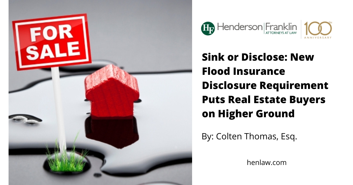 New Florida Flood Insurance Disclosure Requirement