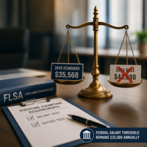 Federal Overtime Salary Threshold Reverts to 2019 Standard Following DOL Appeal Dismissal
