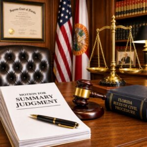 Florida Summary Judgment Motions The Burden of Proof & Fla. R. Civ. P. 1.510(e)